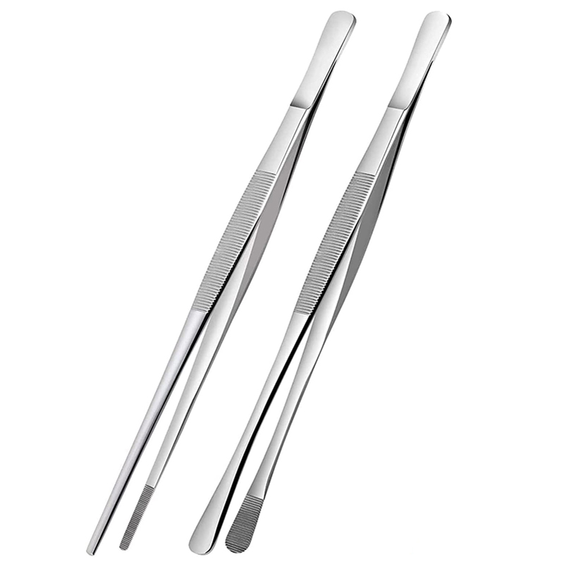 Feeding Tong Stainless - 2Pcs 12-Inch Kitchen Cooking Tongs, Stainless