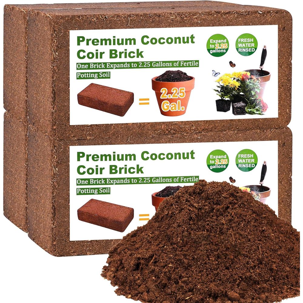 Substrate Coconut Fiber - Organic Coconut Coir 4 Pcs Compressed