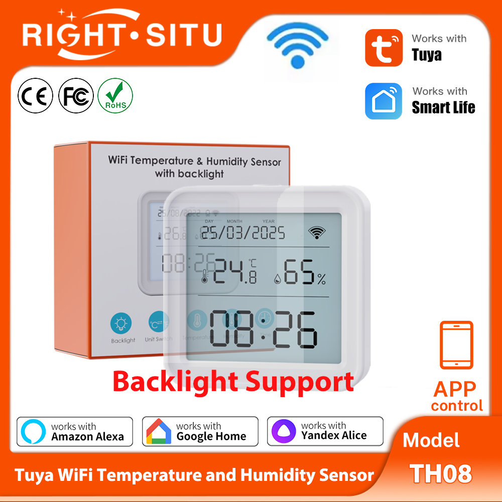 Digital Hygrometer Probe - Tuya Temperature and Humidity Sensor WiFi