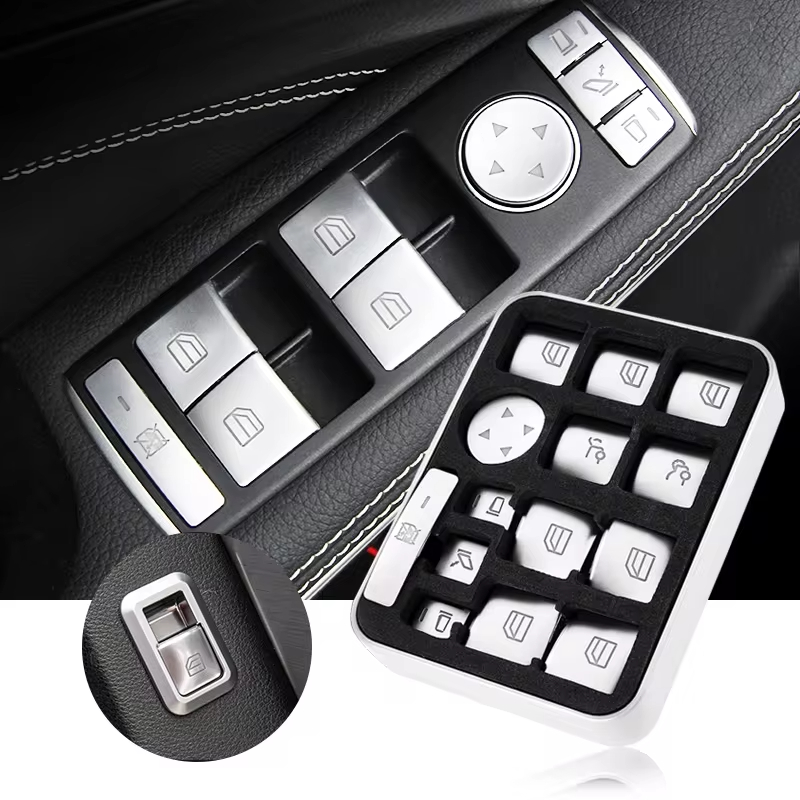 Glass Door Hinge - Car Window Glass Lift Button Sticker