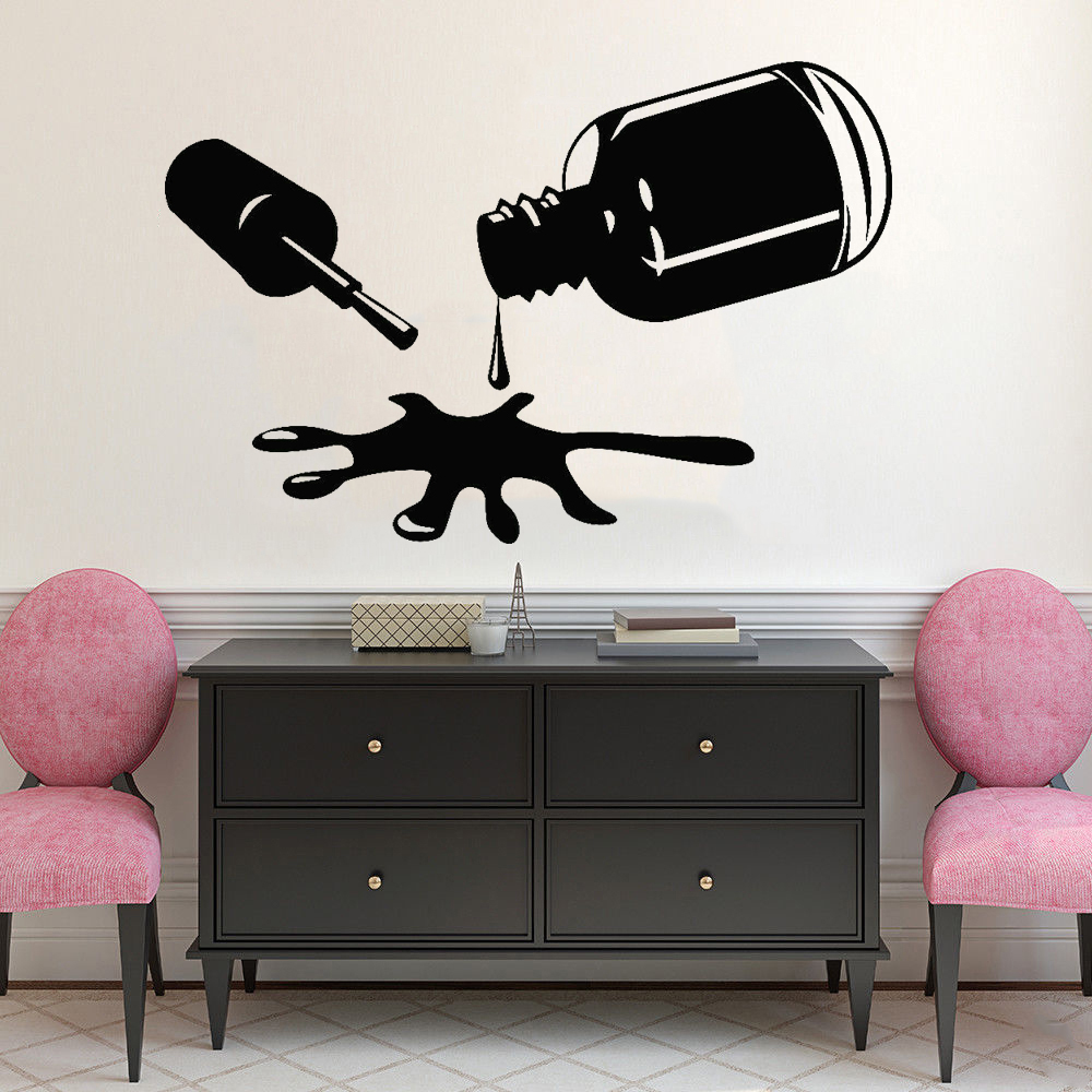 Pvc Panel Background - Nails Polish Wall Decals Bedroom Decor