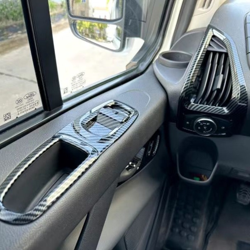 Glass Door Hinge - 2017-2022 Ford Transit V362 ABS carbon