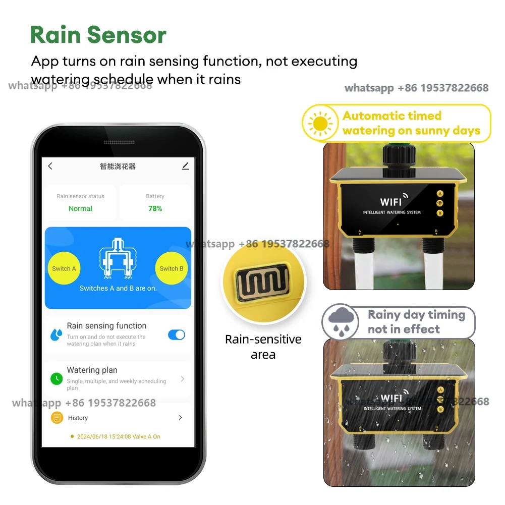 Timer Dual Outlet - WiFi Solar Timer Dual Water Valve