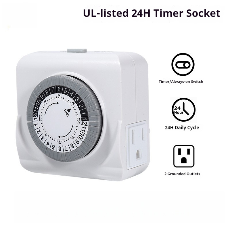 Timer Dual Outlet - US SPEC/PLUG Standard Certification two-pin Mechanical
