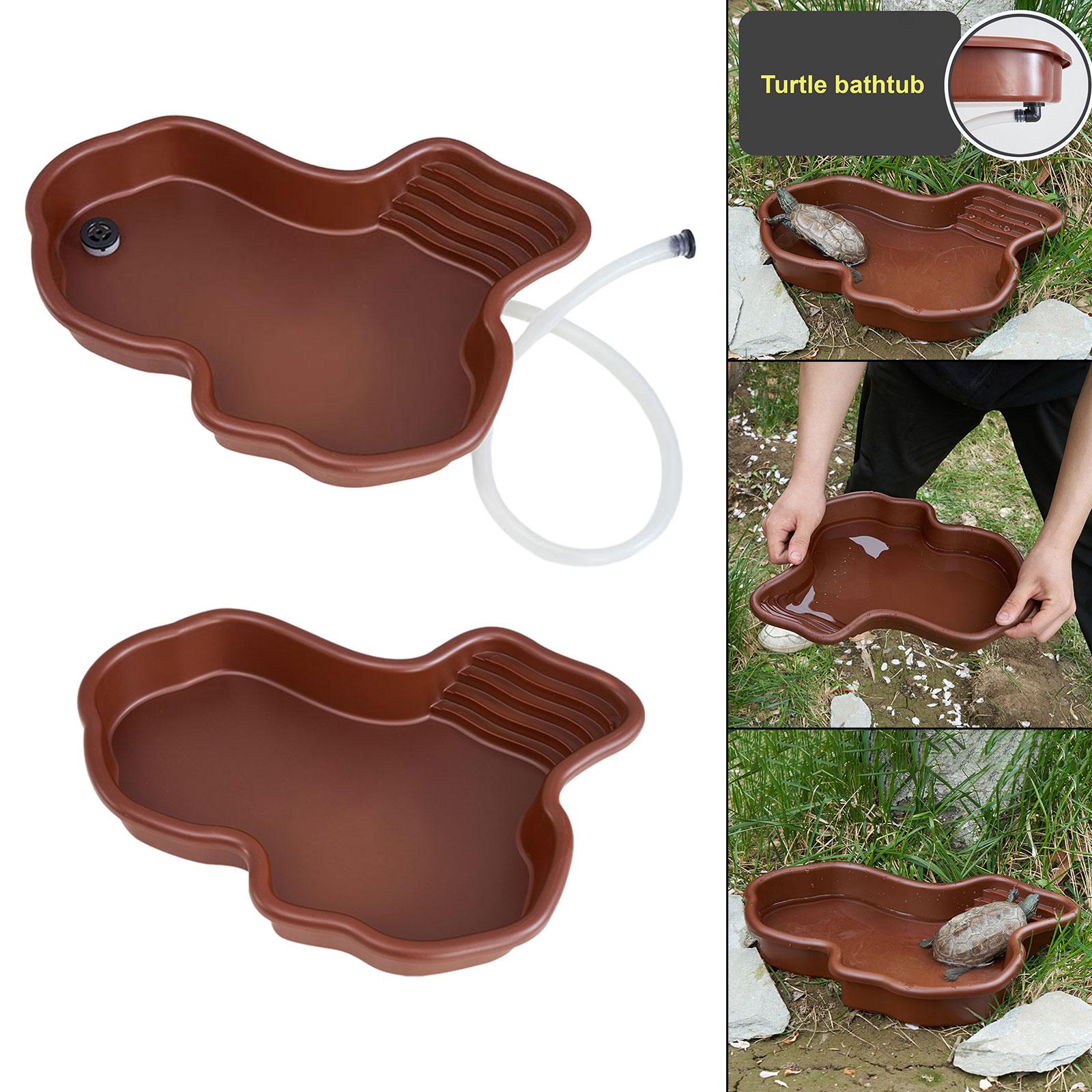 Water Dish Reptile - Reptile Bathing Pool Amphibians Accessories Large