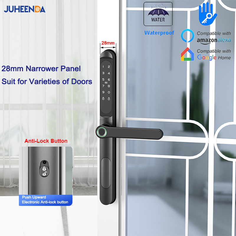 Glass Door Hinge - TTLock App Smart Aluminum Door Lock
