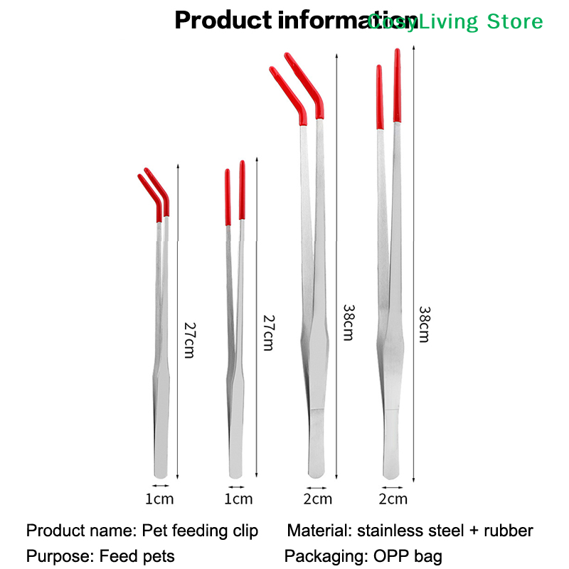Reptile Feeding Tongs With Rub - Feeding Tong Stainless review and price