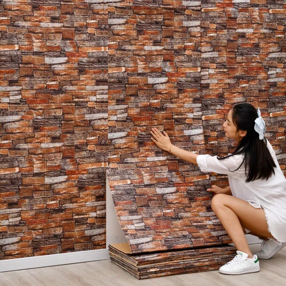 70cm*1m  3D Brick Pattern Wall - Pvc Panel Background review and price