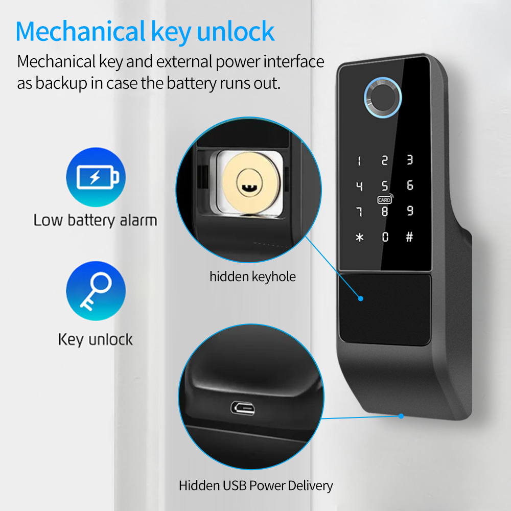 IP65 Waterproof TTLock Fingerp - Glass Door Hinge review and price
