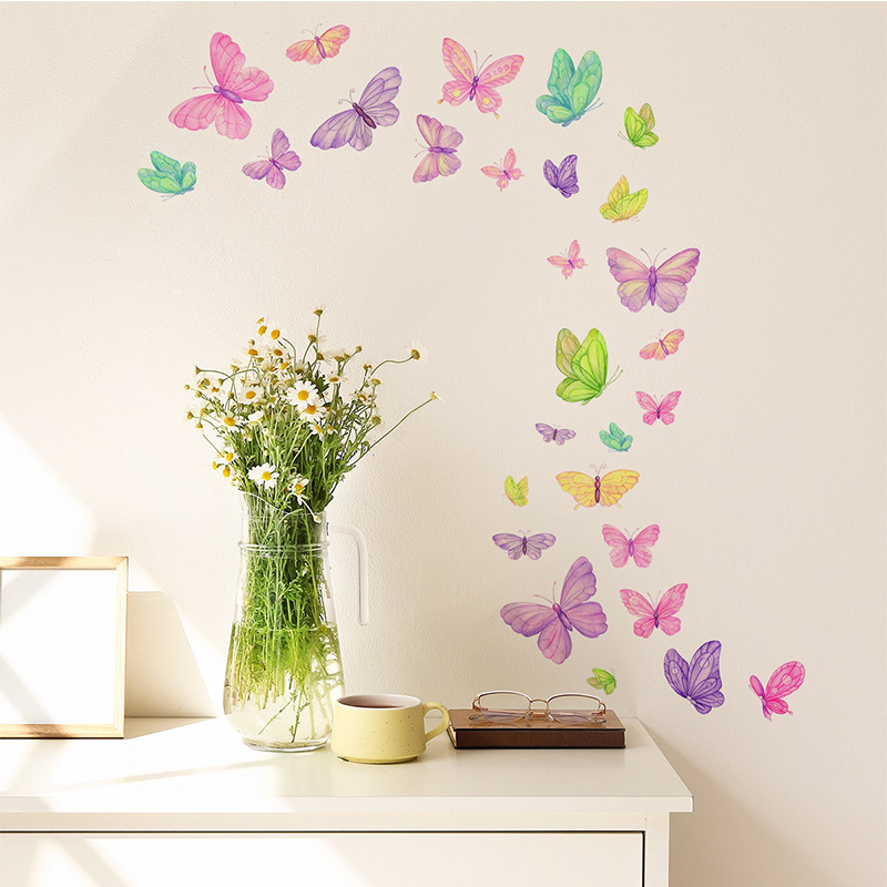 Romantic butterfly Wall Sticke - Pvc Panel Background review and price