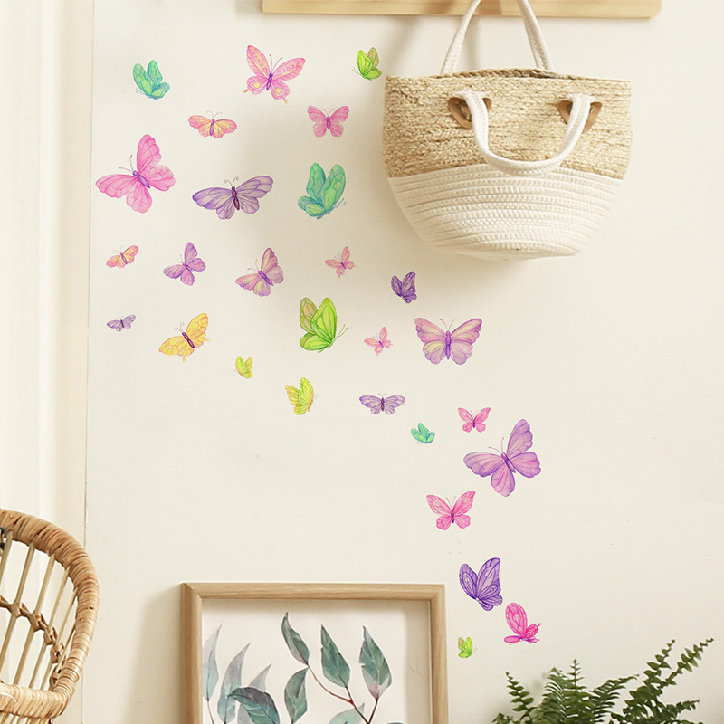 Romantic butterfly Wall Sticke - Pvc Panel Background review and price
