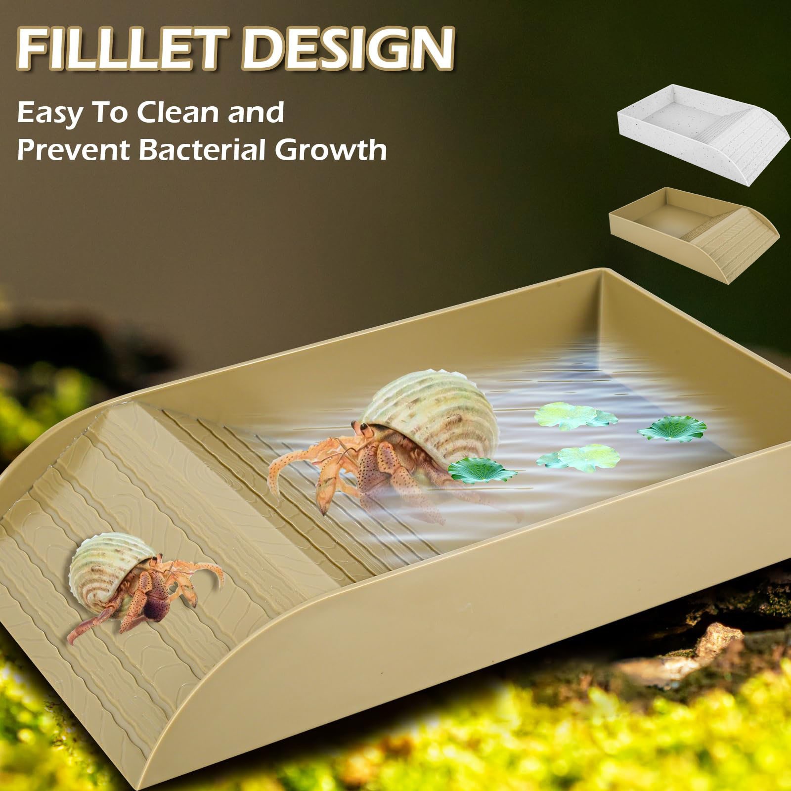 Anti Slip Tortoise Bath Dish T - Water Dish Reptile review and price