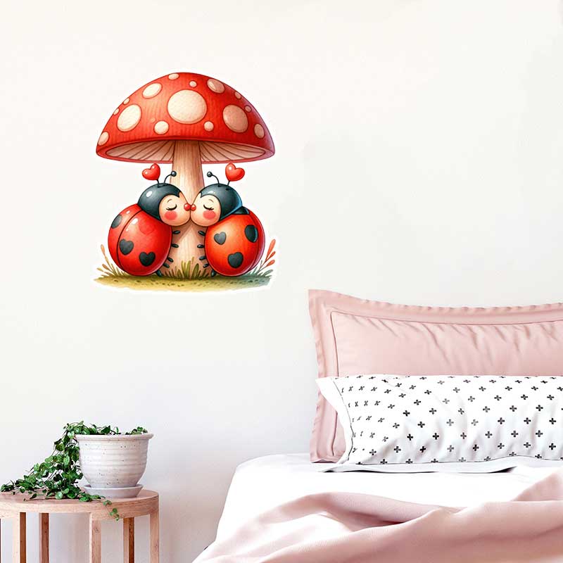 Cute Ladybug Wall Stickers Liv - Pvc Panel Background review and price