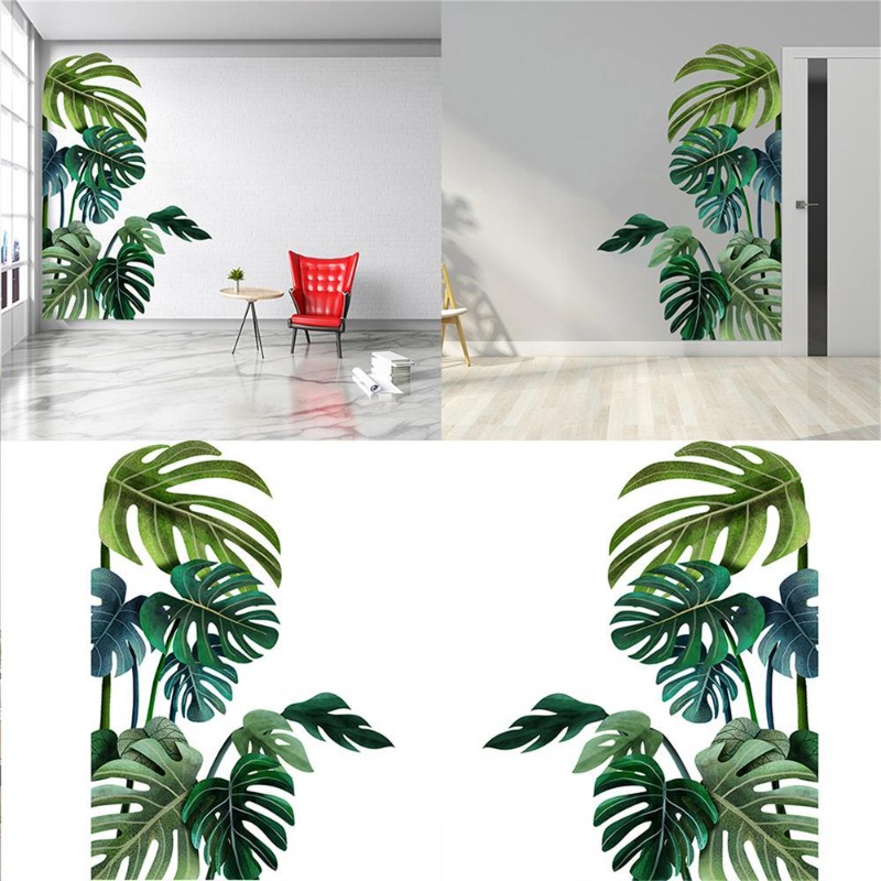 Large Nordic Green Leaf Wall S - Pvc Panel Background review and price