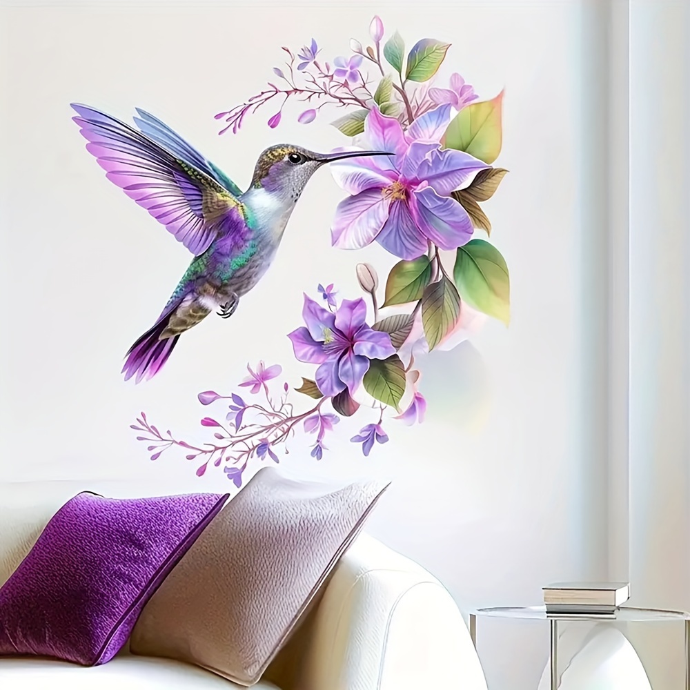 1 Purple Flower and Hummingbir - Pvc Panel Background review and price