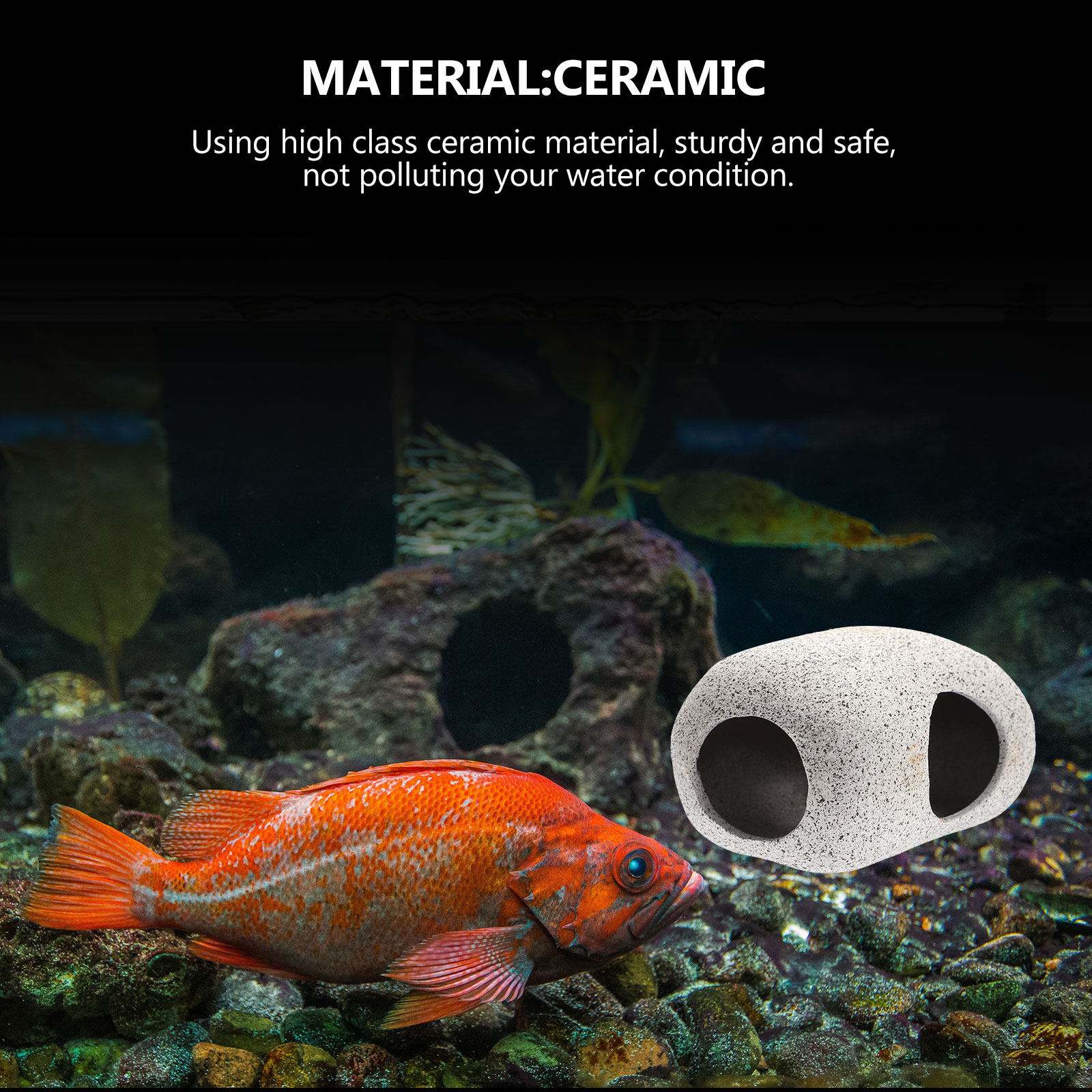 Aquarium Cave Rock Decoration  - Hide Cave Ceramic review and price