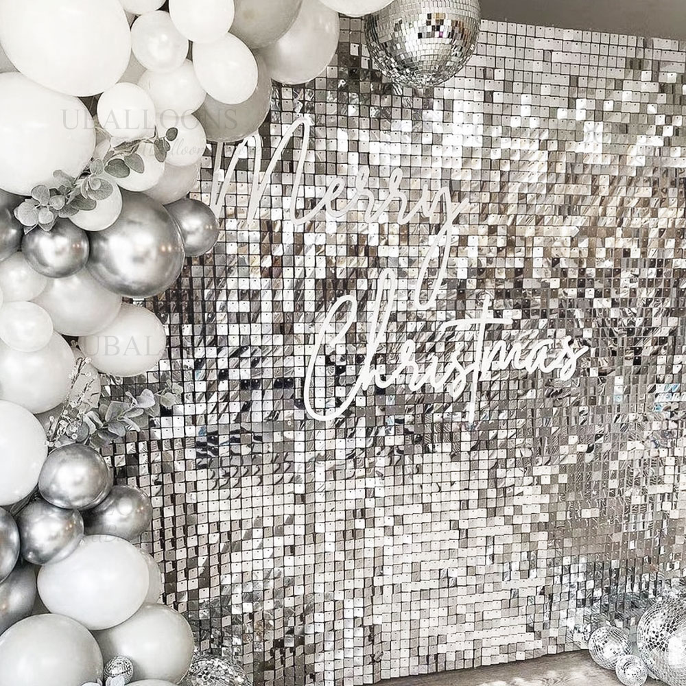 Silver Sequin Wall Backdrop Pa - Pvc Panel Background review and price