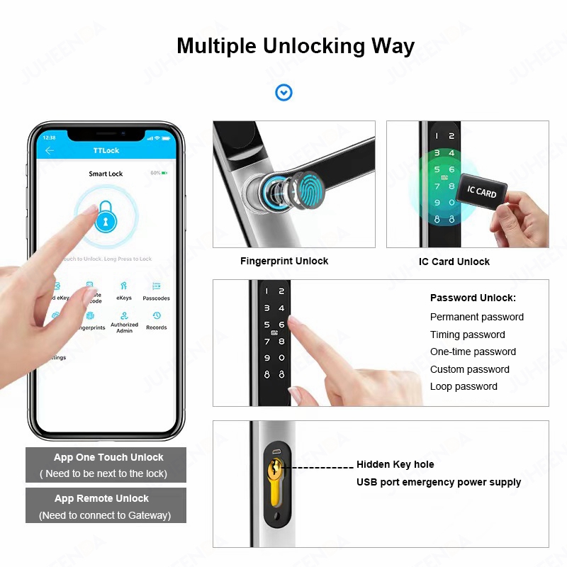 TTLock App Smart Aluminum Door - Glass Door Hinge review and price